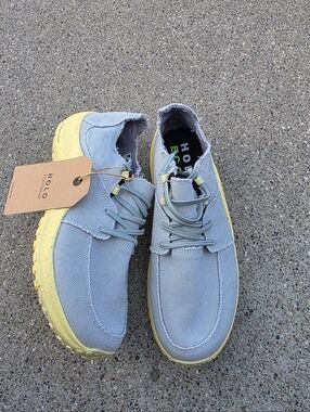Halo Eco Lite Men’s Casual Sneakers - Light Blue with Yellow Sole Men Size 10